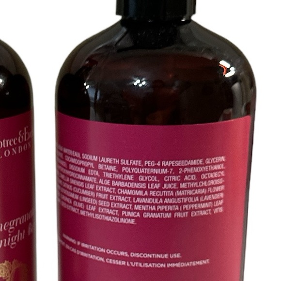 NEW Crabtree & Evelyn POMEGRANATE & MIDNIGHT BERRY Hand Wash Set of 2 - Picture 6 of 6